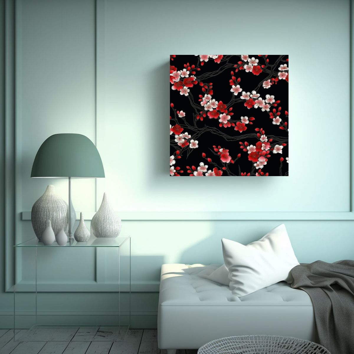 GENERICO - Fotografía Elegante De Arte Lineal Japonés 40x40 Cm