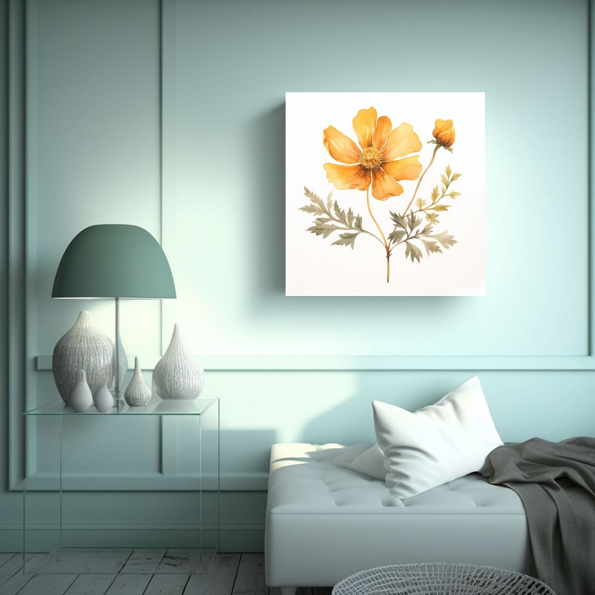 GENERICO - Arte Conceptual Adorable: Ilustración Botánica 60x60 Cm