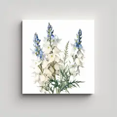 GENERICO - Dibujos Soñadores De Flores De Espuela En Tela 30x30 Cm