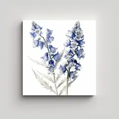 GENERICO - Dibujo Soñador De Flores Larkspur: Armonía De 60x60 Cm