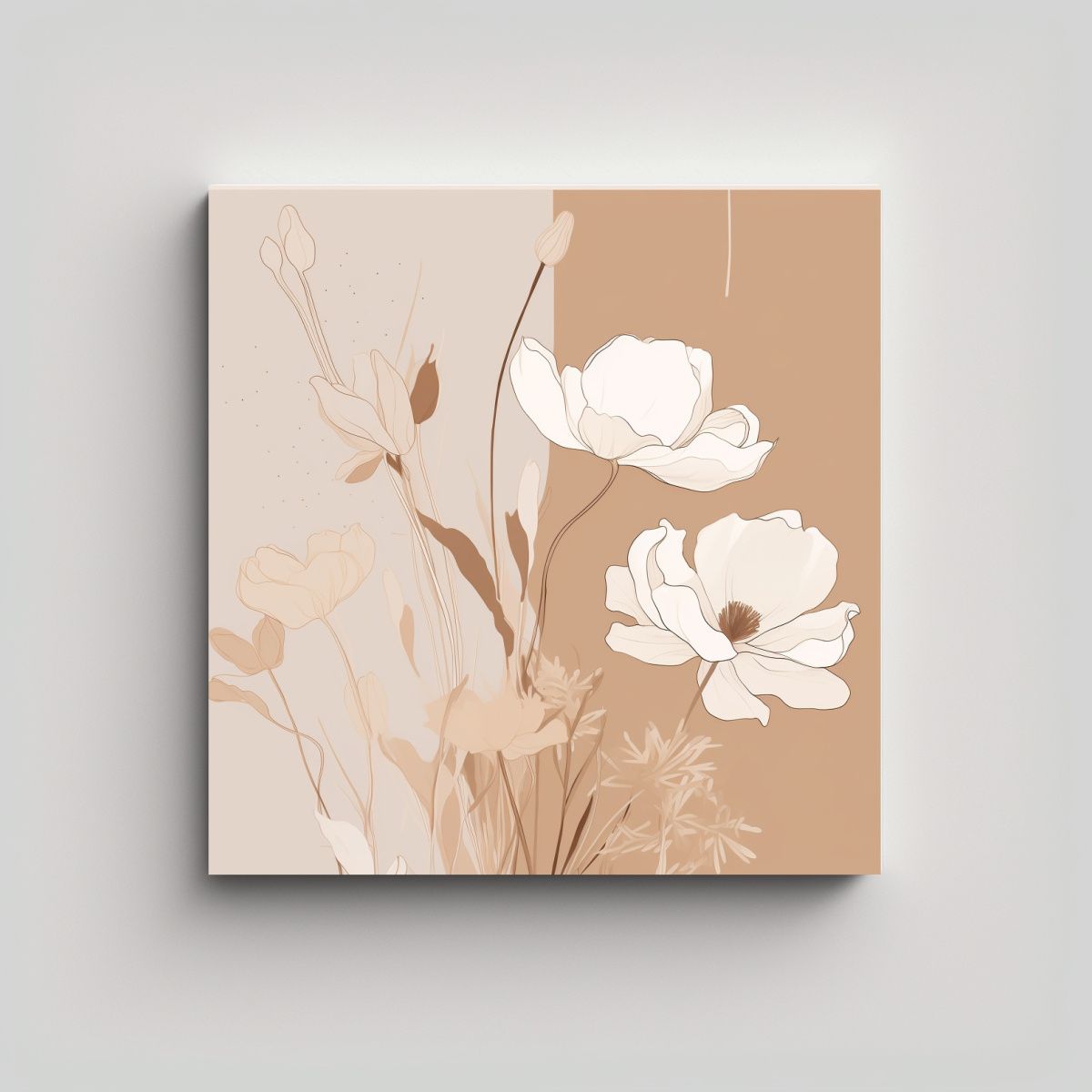 GENERICO - Arte Neutro Y Botánico: Simétrico Y Hermoso 30x30 Cm