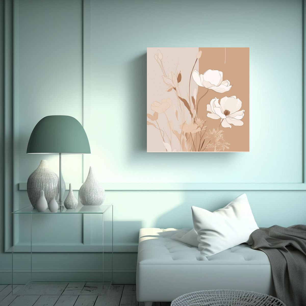 GENERICO - Arte Neutro Y Botánico: Simétrico Y Hermoso 30x30 Cm