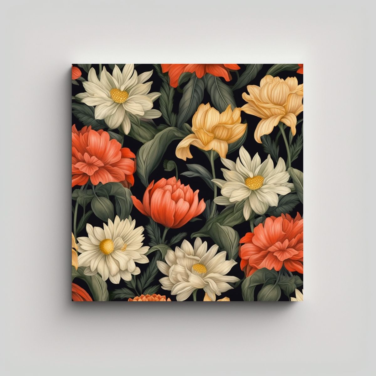 GENERICO - Patrón Floral En Acuarela Ultra HD: Arte De 60x60 Cm