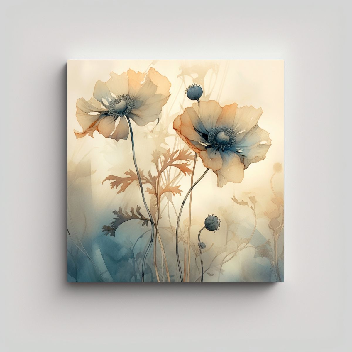 GENERICO - Cuadro Decorativo Estilo Kirk Wilson: Tela En 70x70 Cm