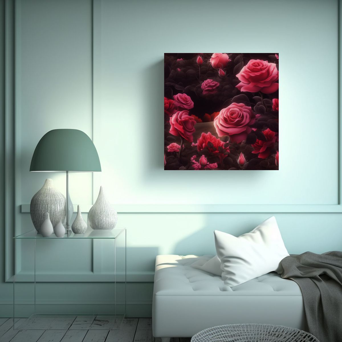 GENERICO - Fotografía Fantástica De Rosa Realista Con 40x40 Cm