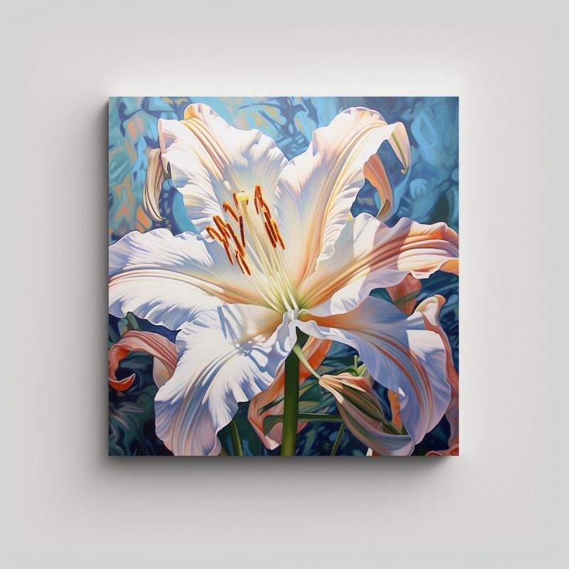 GENERICO - Composición De Arte Mural Equilibrada: Lily Del 80x80 Cm