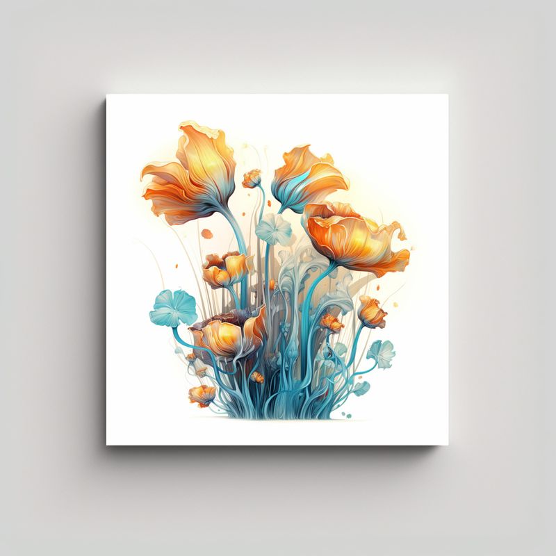 GENERICO - Cuadro Mágico De Flores: Estilo Realismo 50x50 Cm