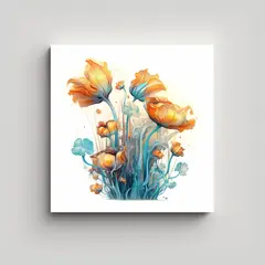 GENERICO - Cuadro Mágico De Flores: Estilo Realismo 80x80 Cm