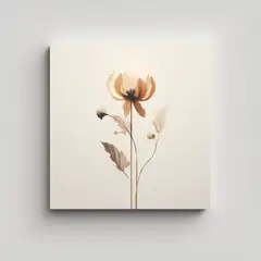 GENERICO - Arte Botánico Minimalista: Dibujo Abstracto Y 40x40 Cm