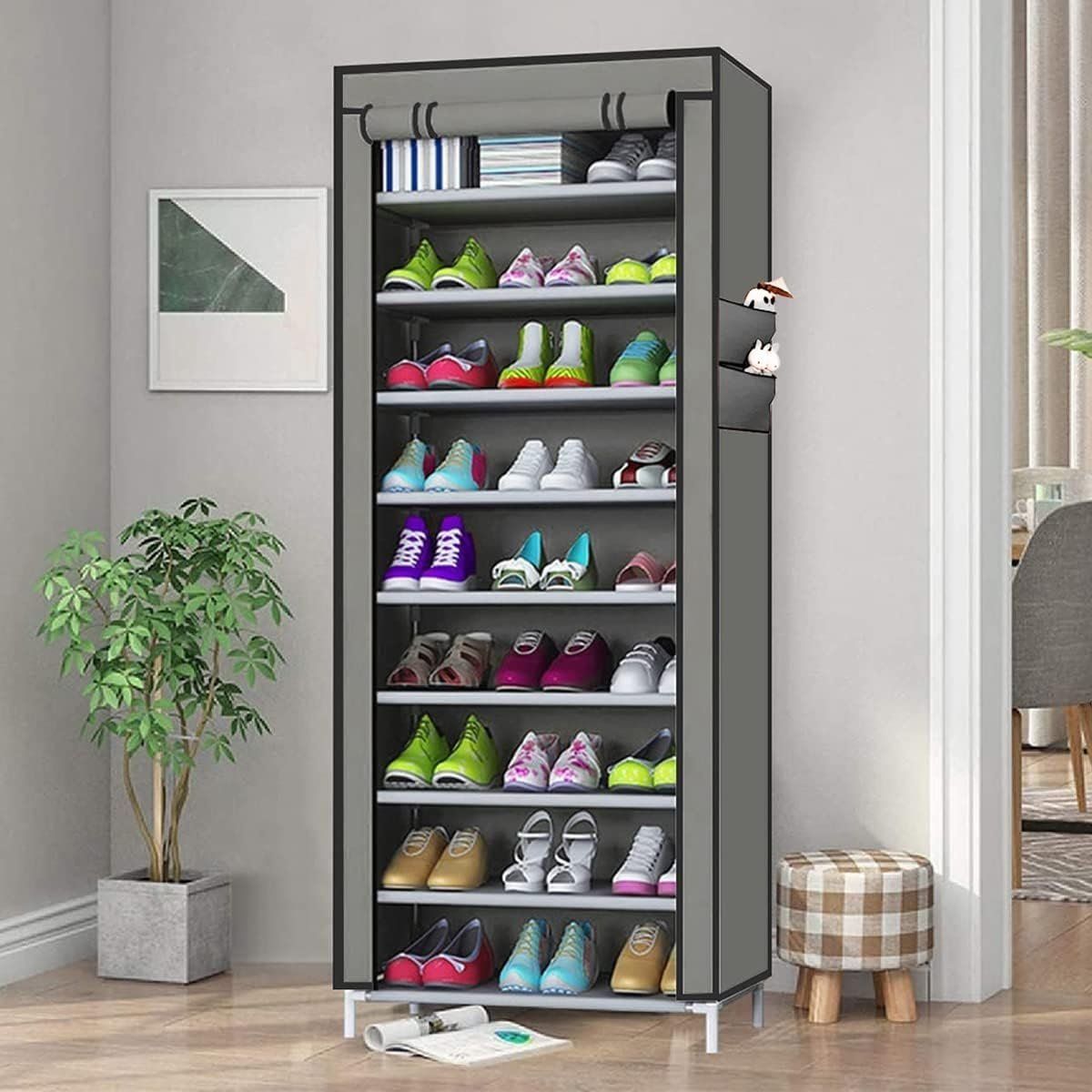 OEM - Organizador 9 Niveles Zapatero Estantería Apilable 58x30x158cm