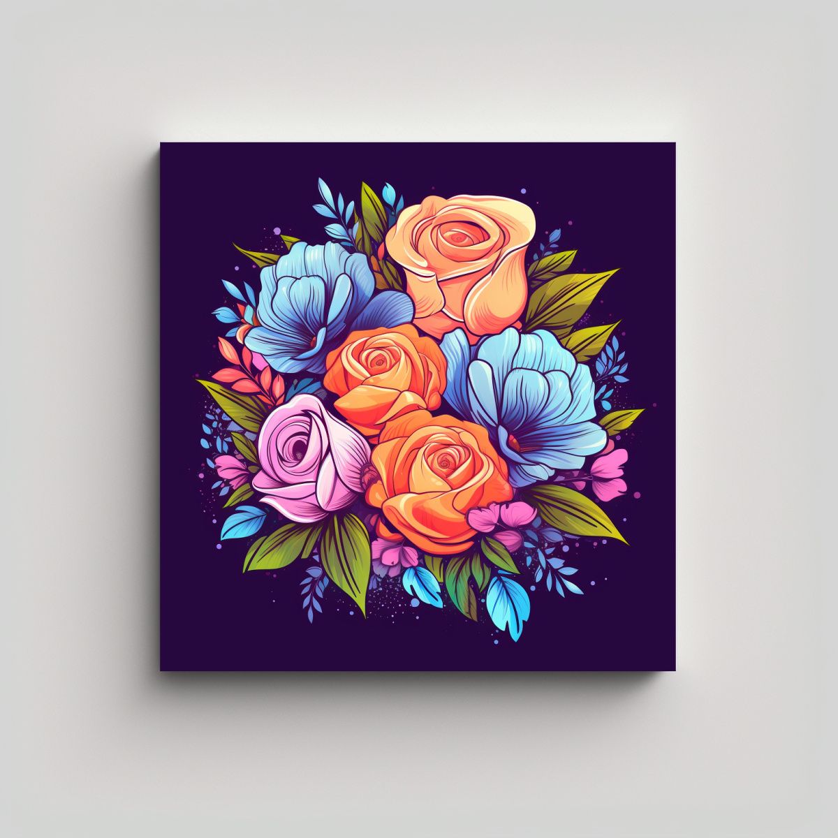 GENERICO - Composición Floral Protagonista: Diseño 60x60 Cm