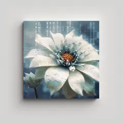 GENERICO - Cuadro Decorativo De Flor Digital En Lienzo Para 40x40 Cm