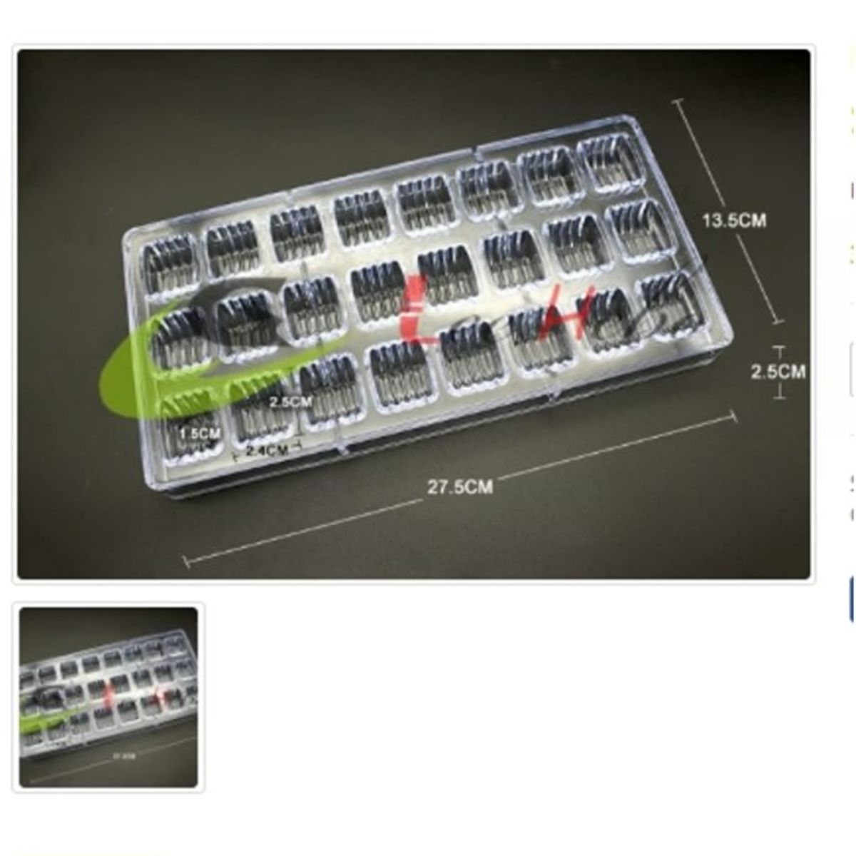 GENERICO - Molde Acrilico Para Chocolate 24 Divisiones