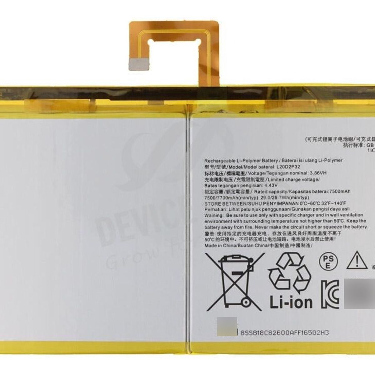 GENERICO - Bateria Nueva Para Lenovo Tab P11 tb-j606 L20d2p32