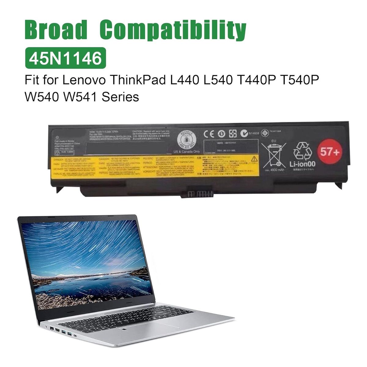 GENERICO - Bateria 45n1146 Para Lenovo Thinkpad T440p T440p T540p T540p