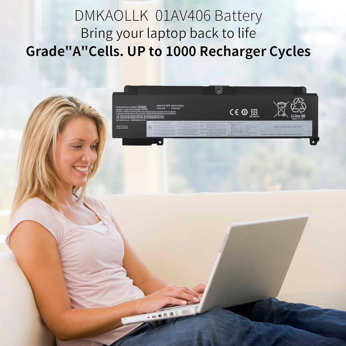 GENERICO - Bateria 01av405 Para Lenovo Thinkpad T460s T470s Series