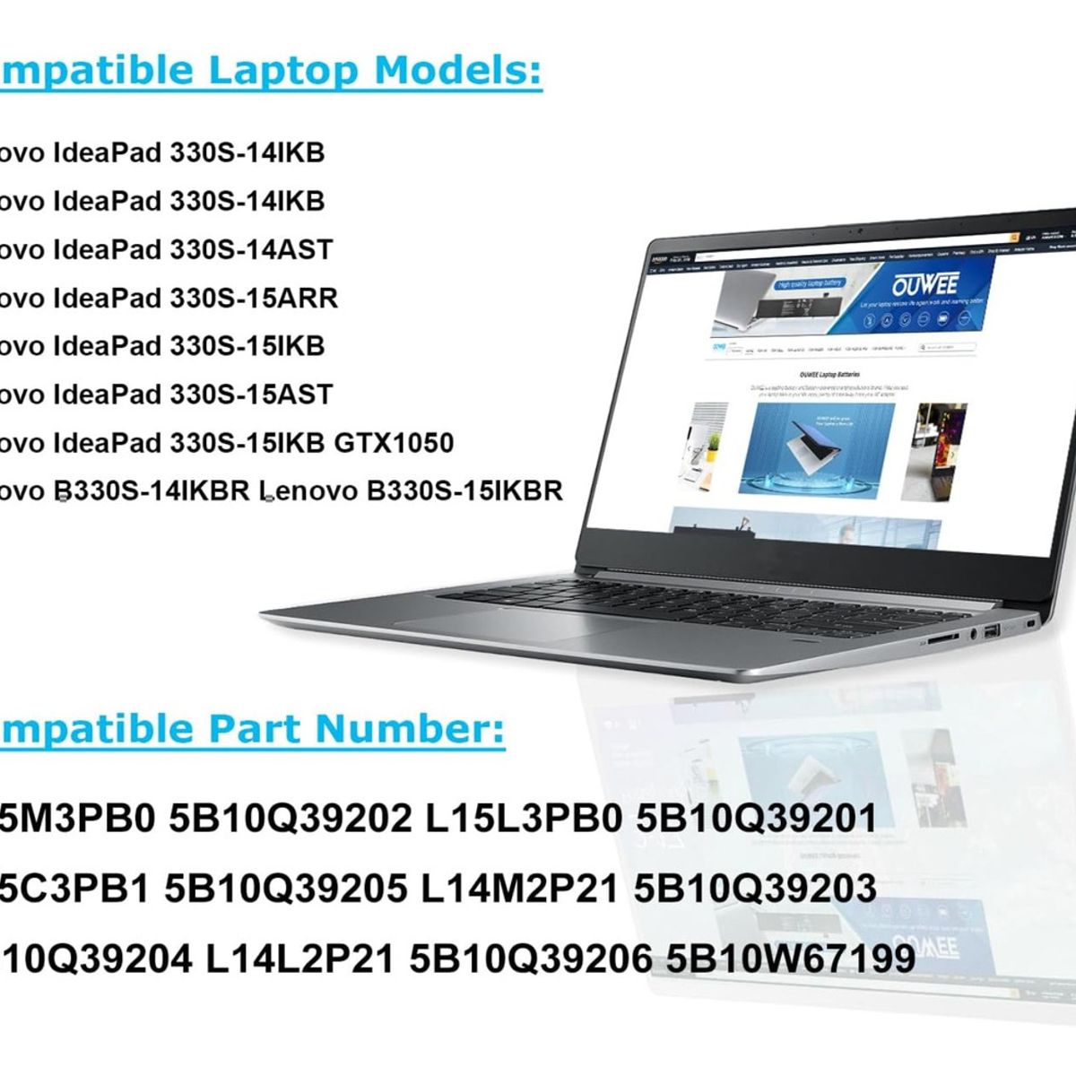 GENERICO - Bateria l15l3pb0 Tipo A Para Lenovo Ideapad 330s-14 Nueva