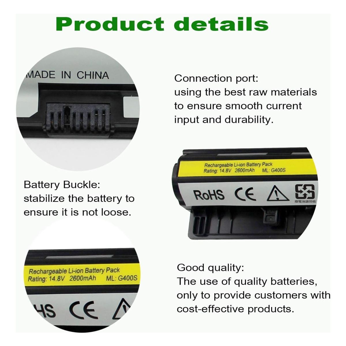 GENERICO - Bateria Para Lenovo Ideapad G400s G405s G500s G40-45 G50-70