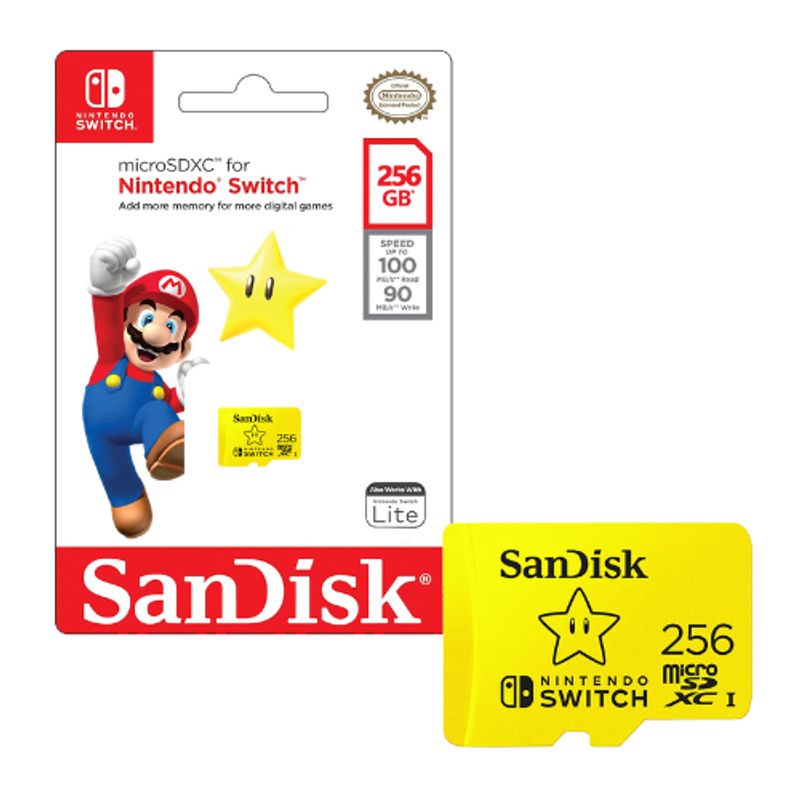 SANDISK - TARJETA DE MEMORIA MICRO SD SANDISK NINTENDO SWITCH 256GB