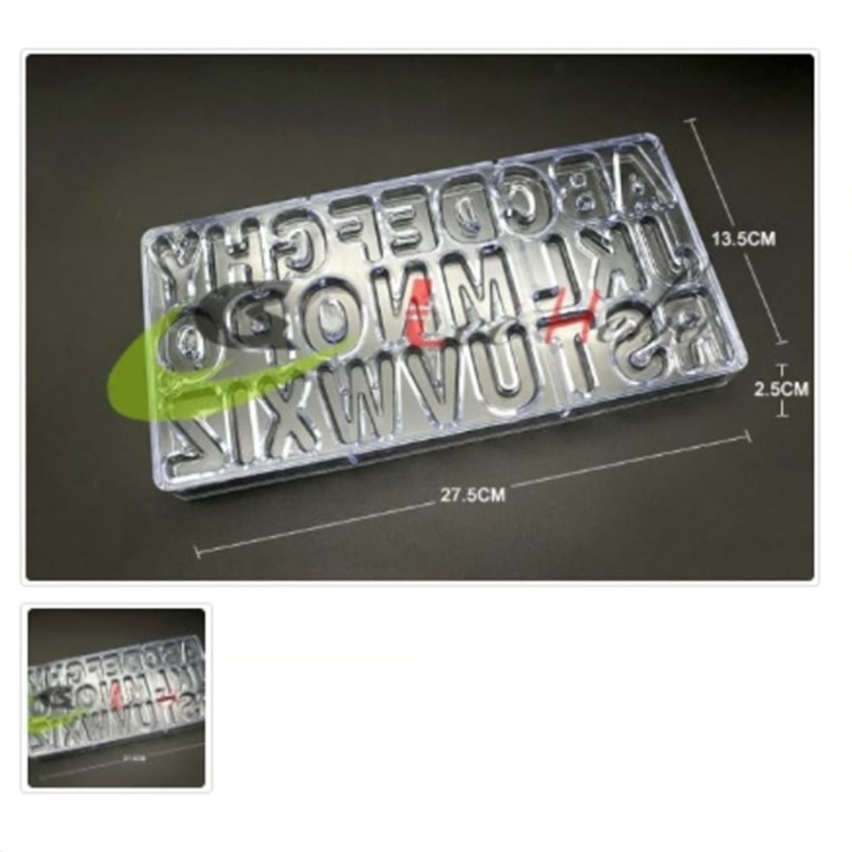 GENERICO - Molde Acrilico Para Chocolate Abecedario Reposteria