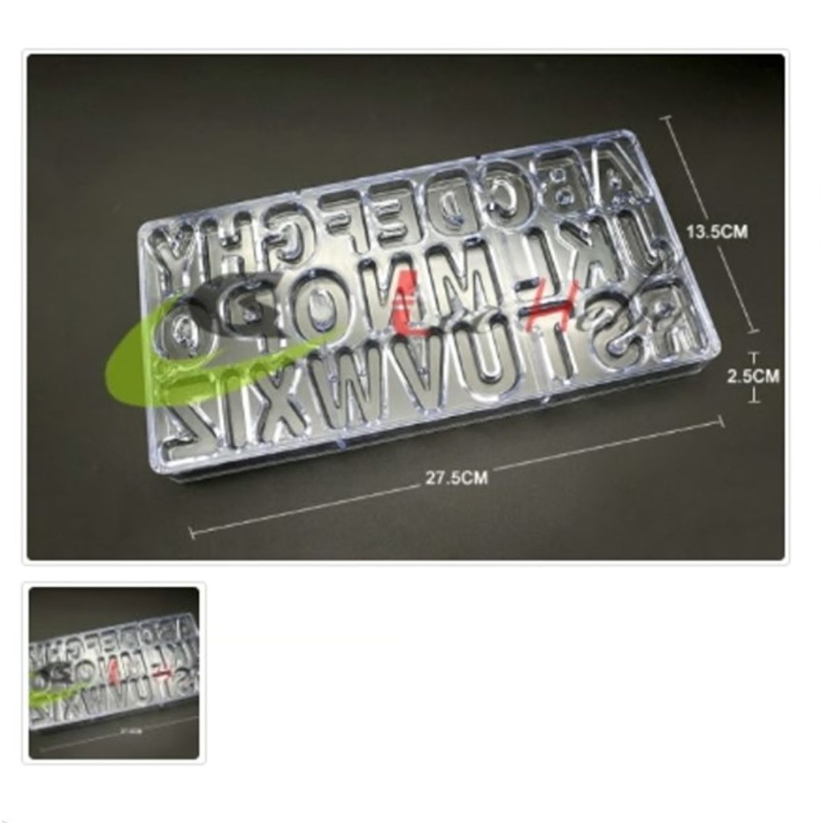 GENERICO - Molde Acrilico Para Chocolate Abecedario Reposteria