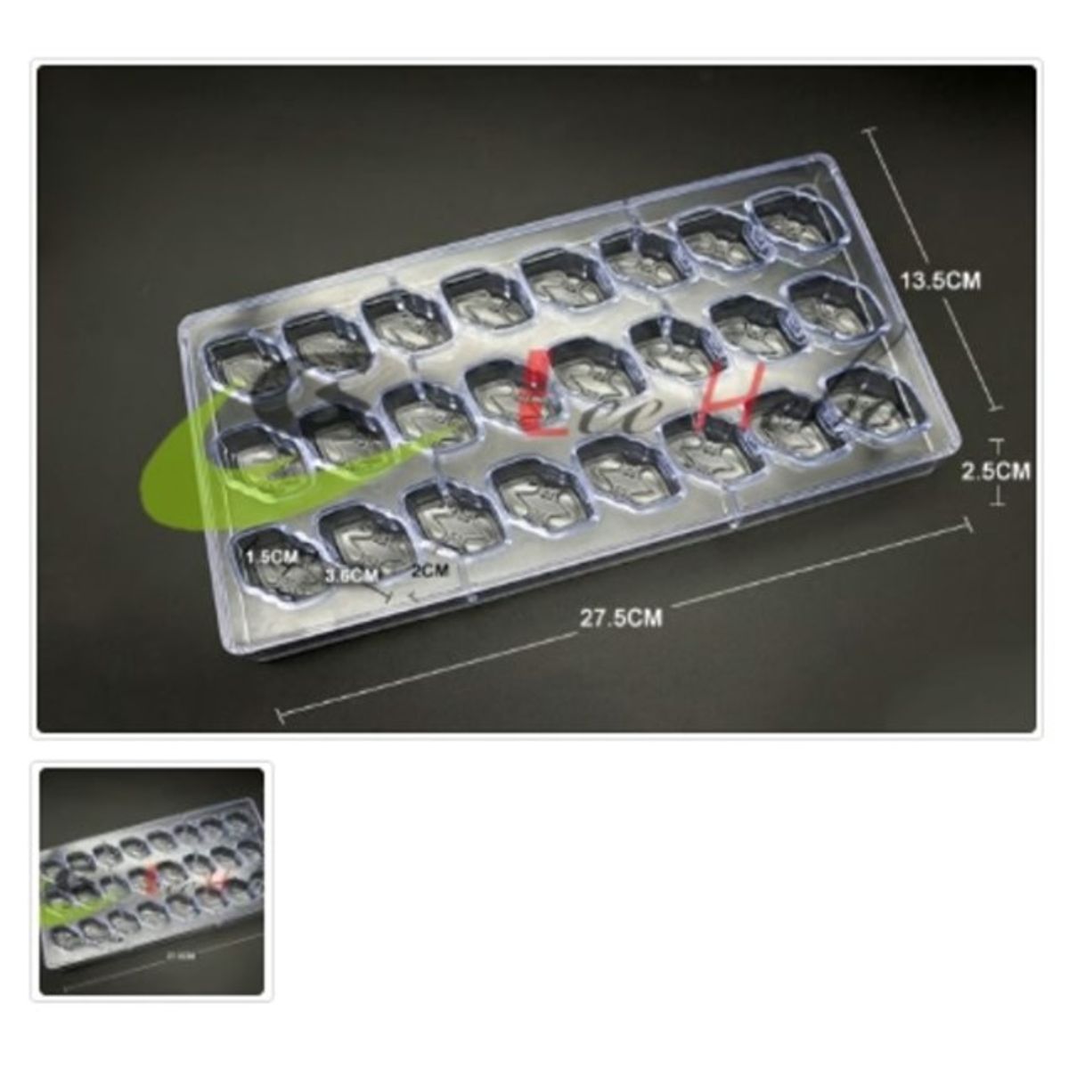 GENERICO - Molde Acrilico Para Chocolate 24 Divisiones