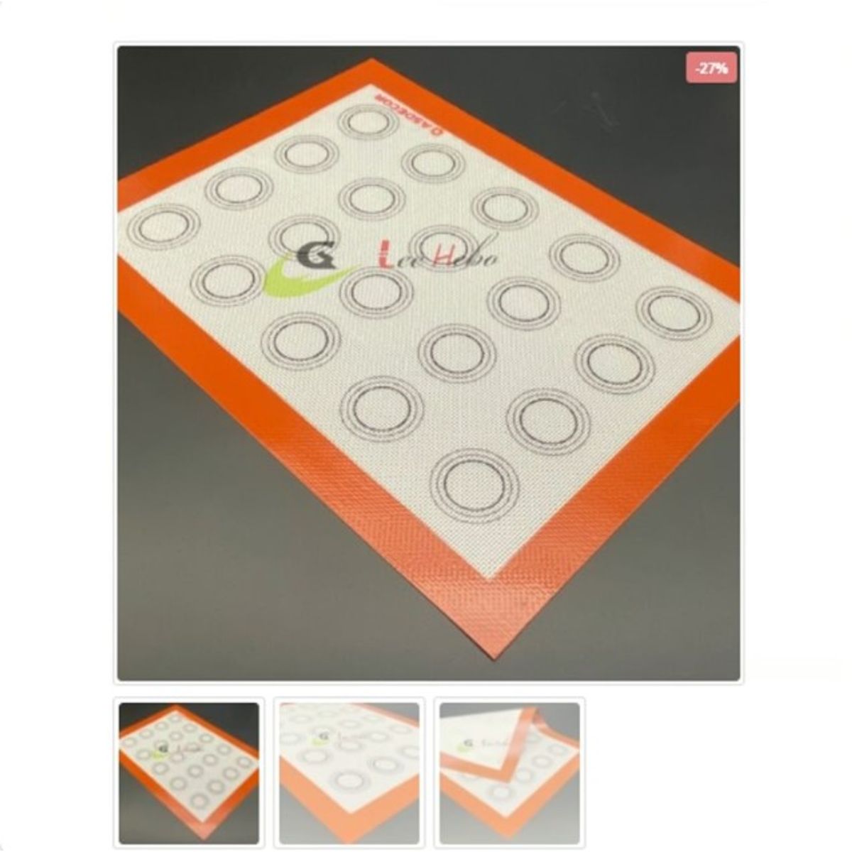 GENERICO - Molde Para Macarrons 20 Circulos Silicona