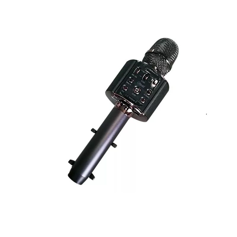 MICROLAB - Micrófono Bluetooth Parlante Lil Voice2  Led Soporte Negro 8910 MLAB