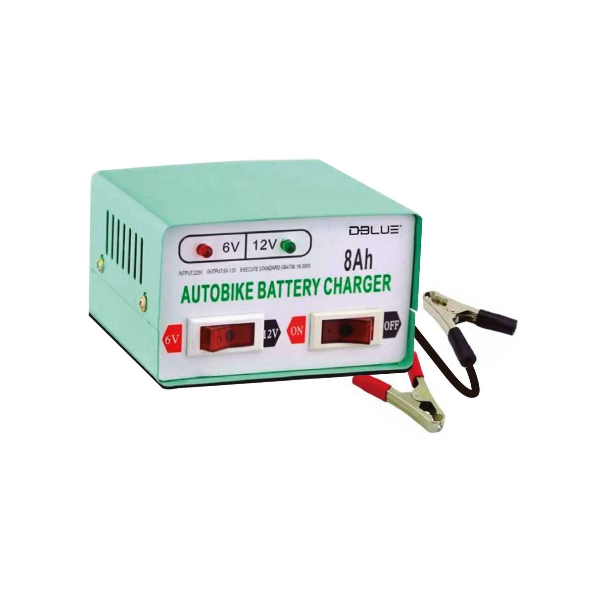 DBLUE - Cargador De Batería Autos Y Motos Potencia De 6v Y 12v - SC