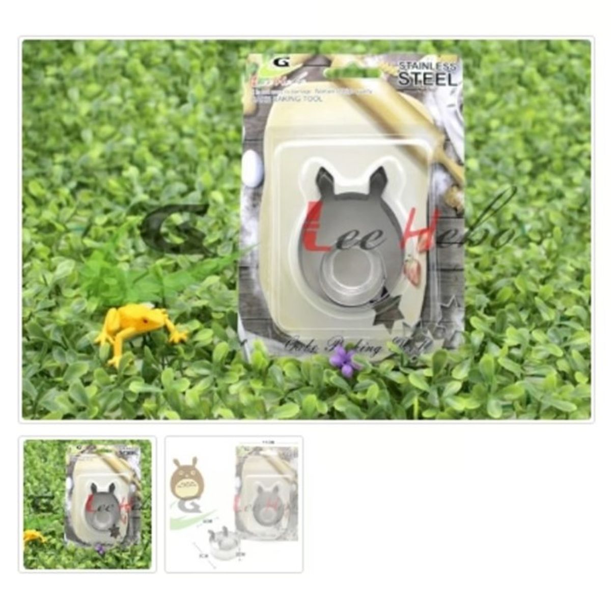 GENERICO - Cortador De Galletas 3 Piezas Metal Figura Totoro