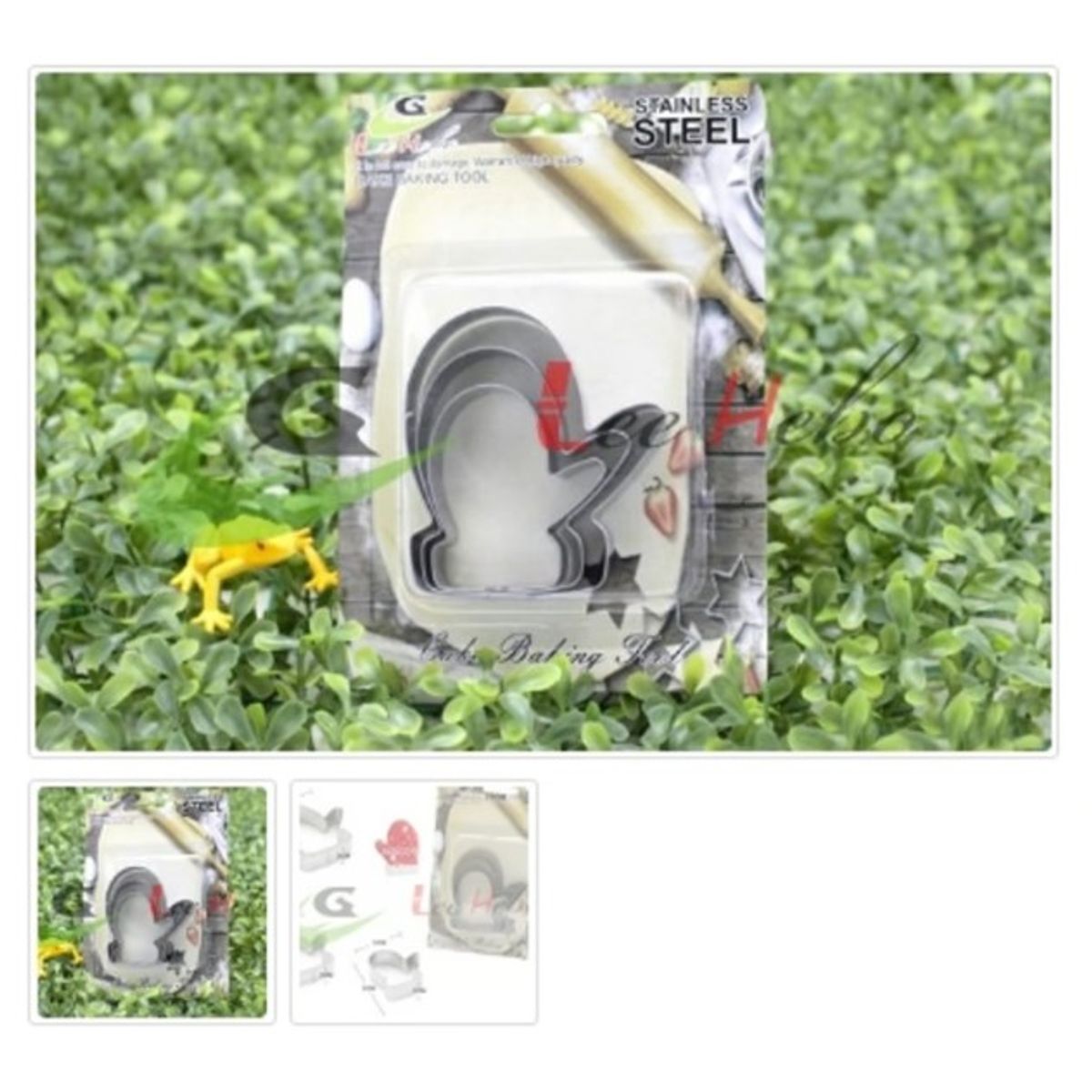 GENERICO - Cortador De Galletas 3 Piezas Metal Figura Guante