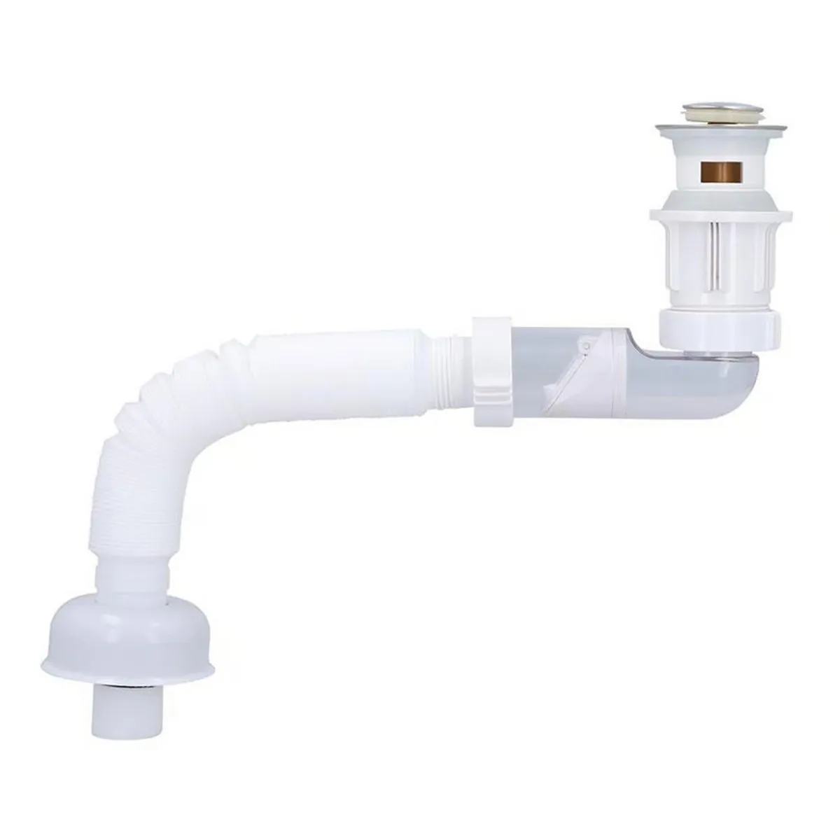 STRETTO - Desague + Sifon Corrugado Lavamanos Antirretorno Lavabo