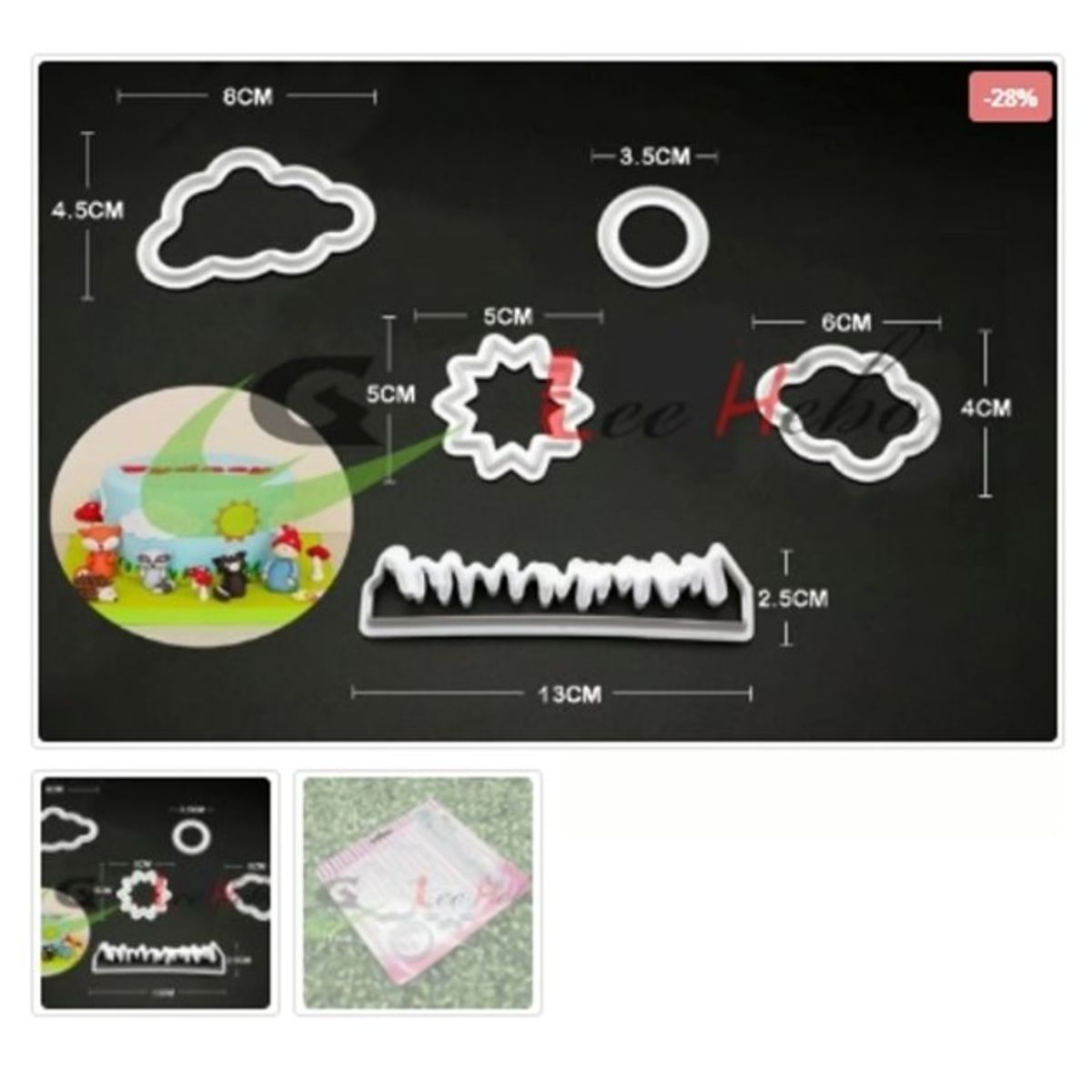 GENERICO - Cortador De Galletas 5 Piezas Plastico