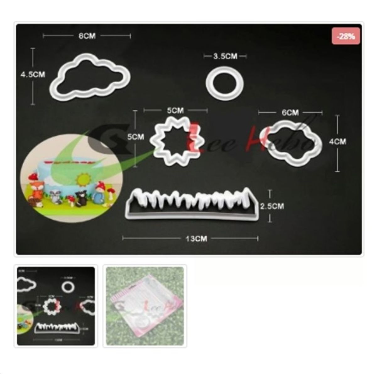 GENERICO - Cortador De Galletas 5 Piezas Plastico