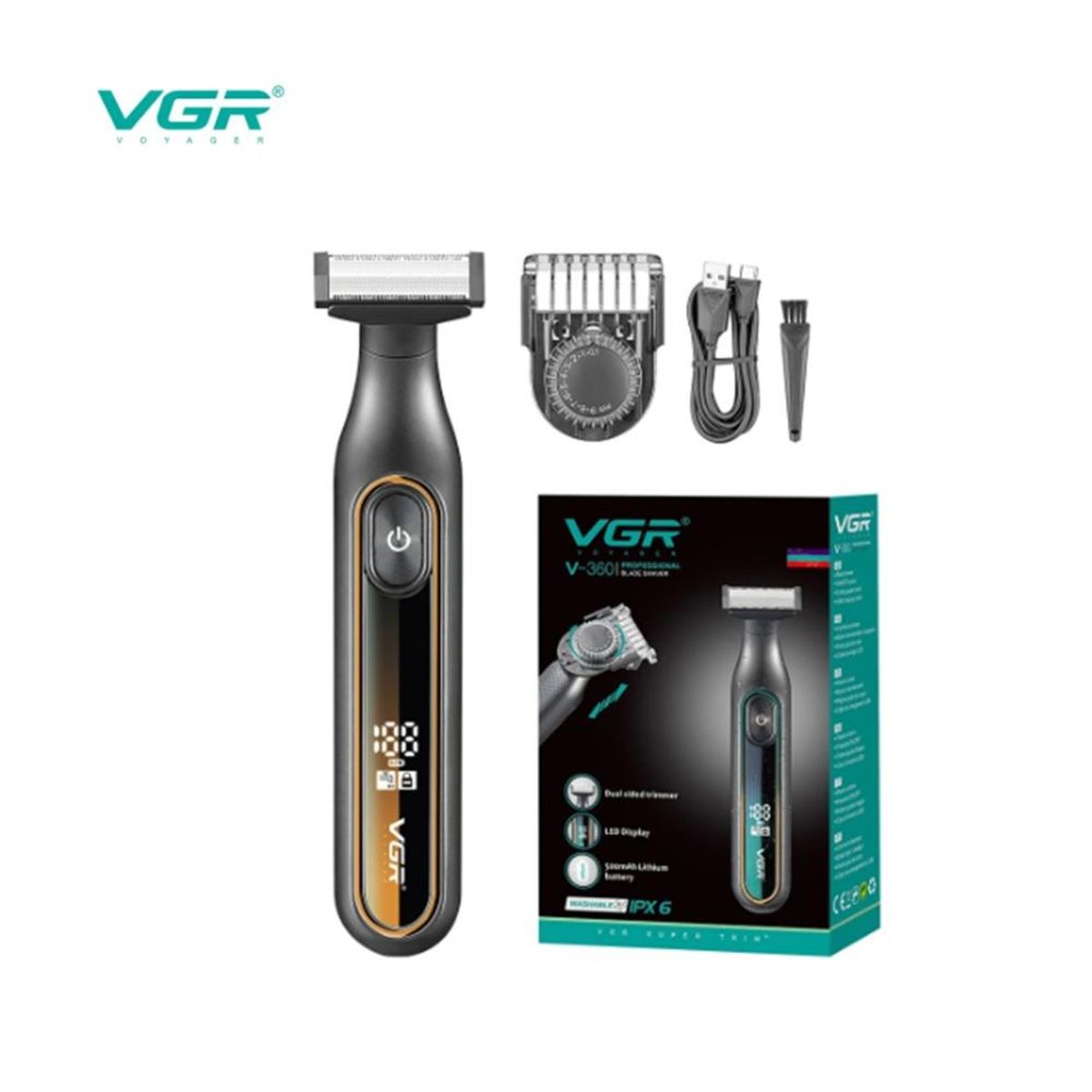 VGR VOYAGER - Afeitadora Electrica Shaver Rasuradora VGR360 Recargable Usb