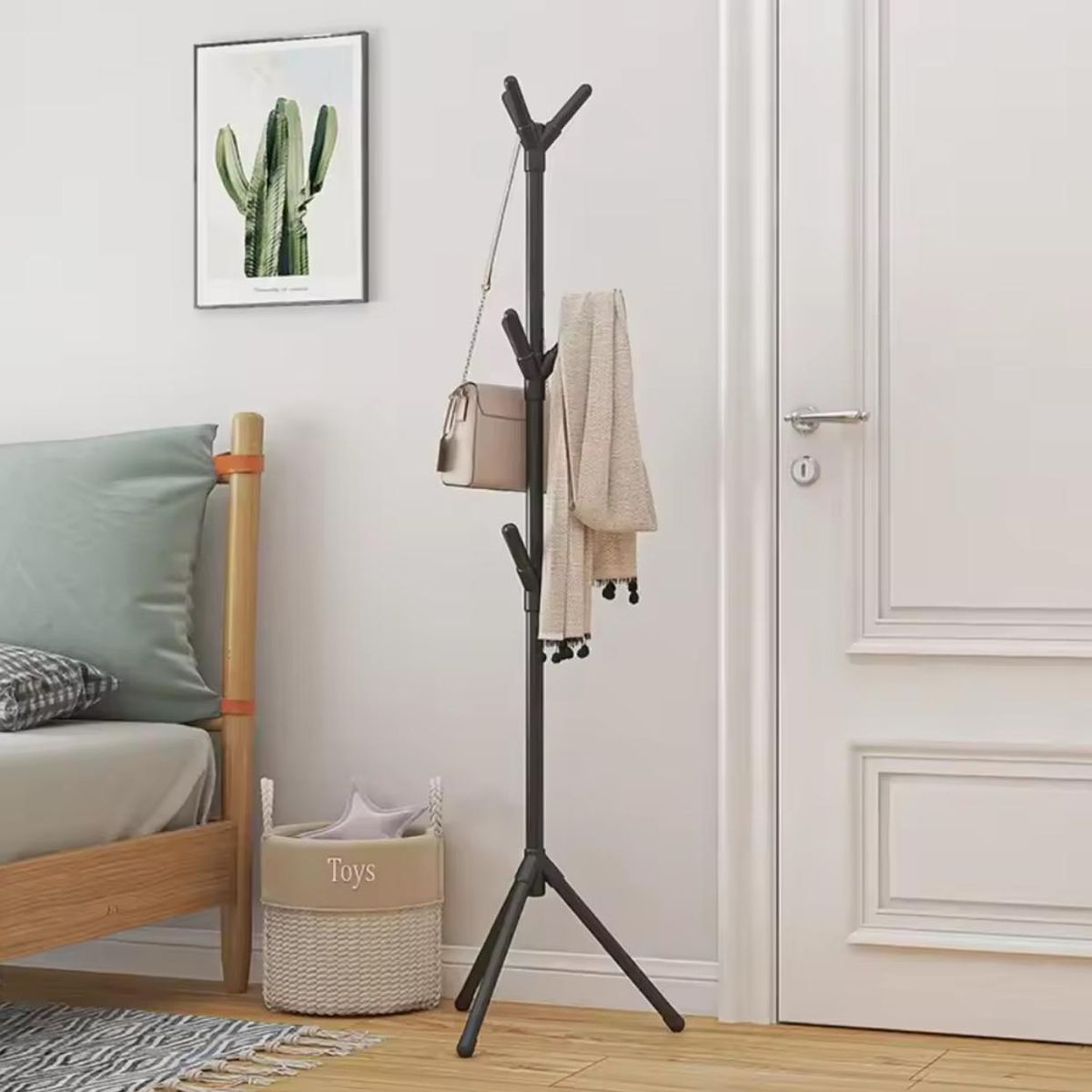 GENERICO - Organizador Colgante De Ropa Perchero Exhibidor Para Abrigos Negro