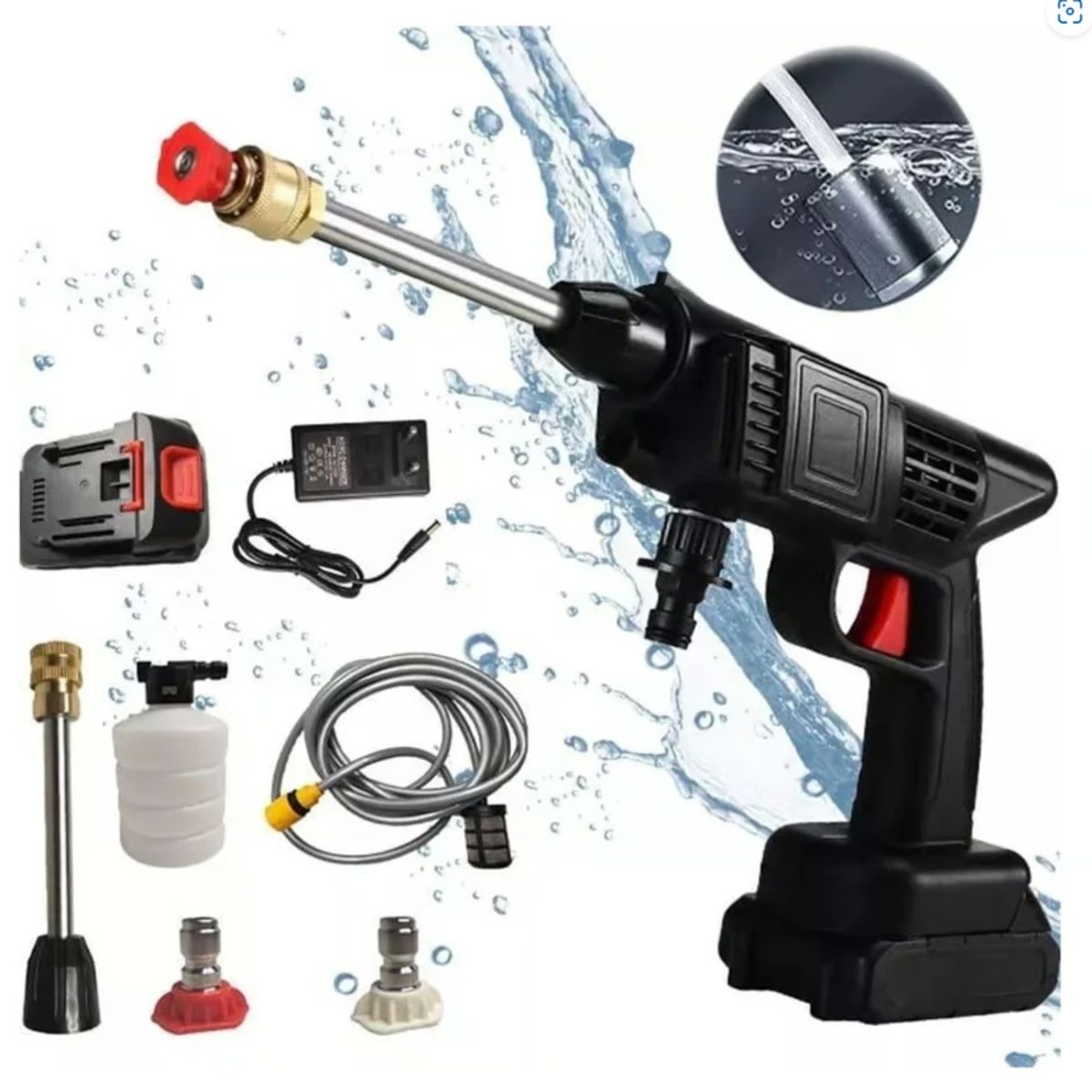 IRM - Hidrolavadora Inalambrica Portatil Pistola Lavado Autos Espumadora Bateria Recargable Pro FIGOIMPORT