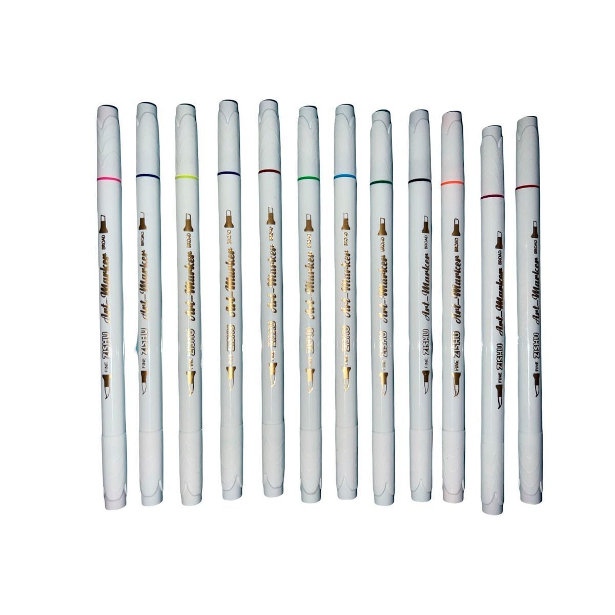 OEM - Set 12 Marcadores Destacadores Doble Punta 12 Colores