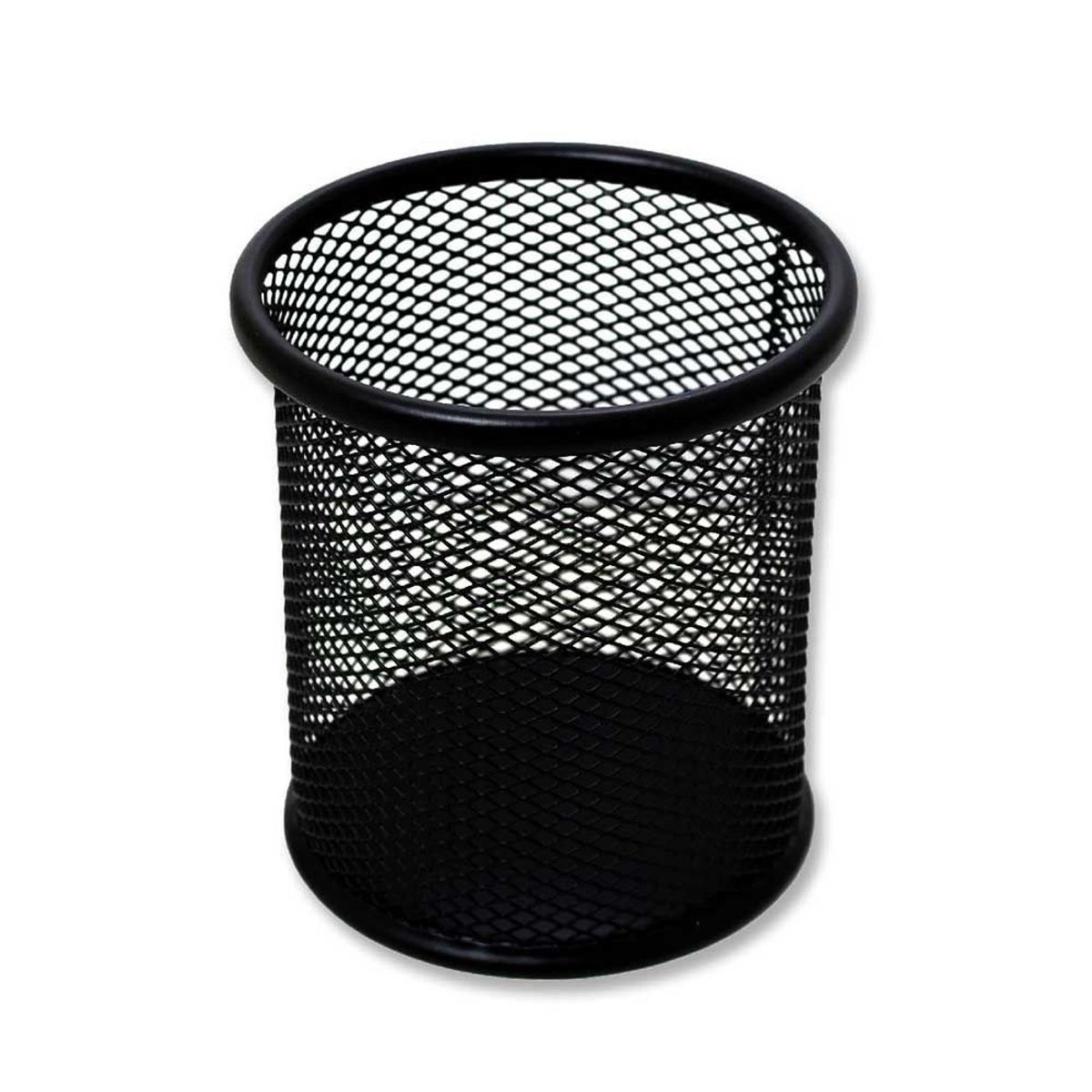 OEM - Porta Lápiz De Rejilla Malla Negra Metálica Oficina