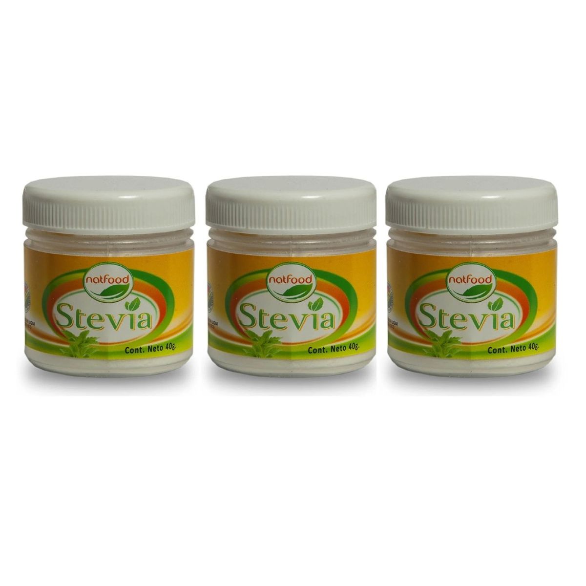 GENERICO - Natfood Pack 3 Stevia Endulzante Natural 40 Gr