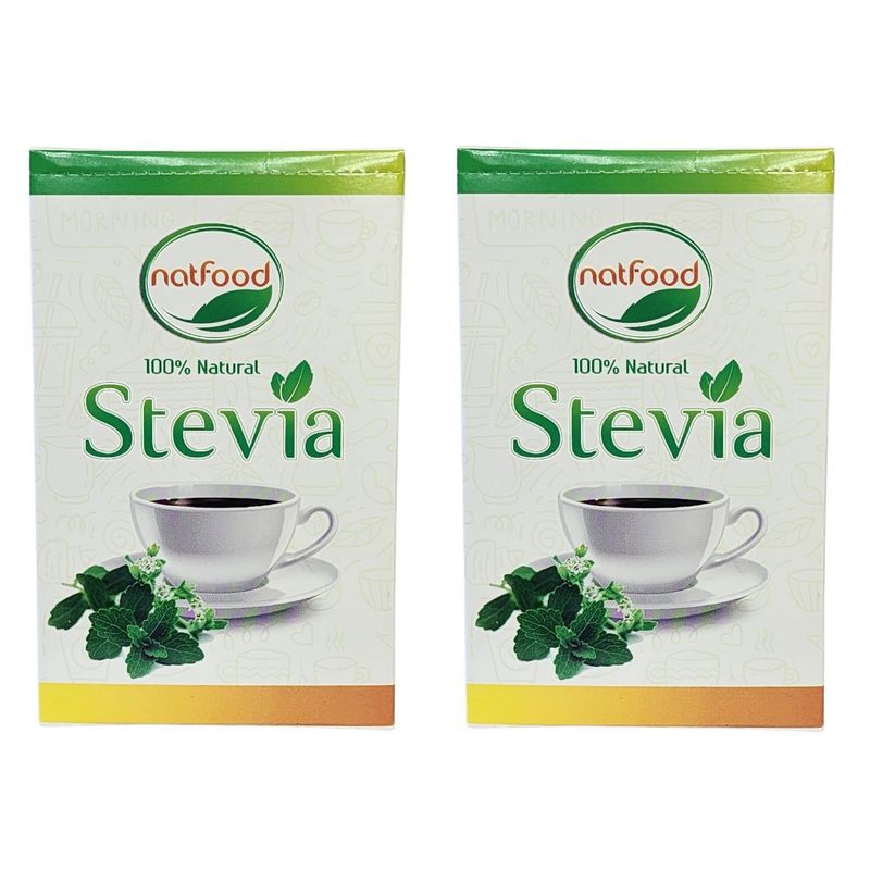 GENERICO - Natfood Pack 2 Stevia Endulzante Natural Sachet 50 Unidades