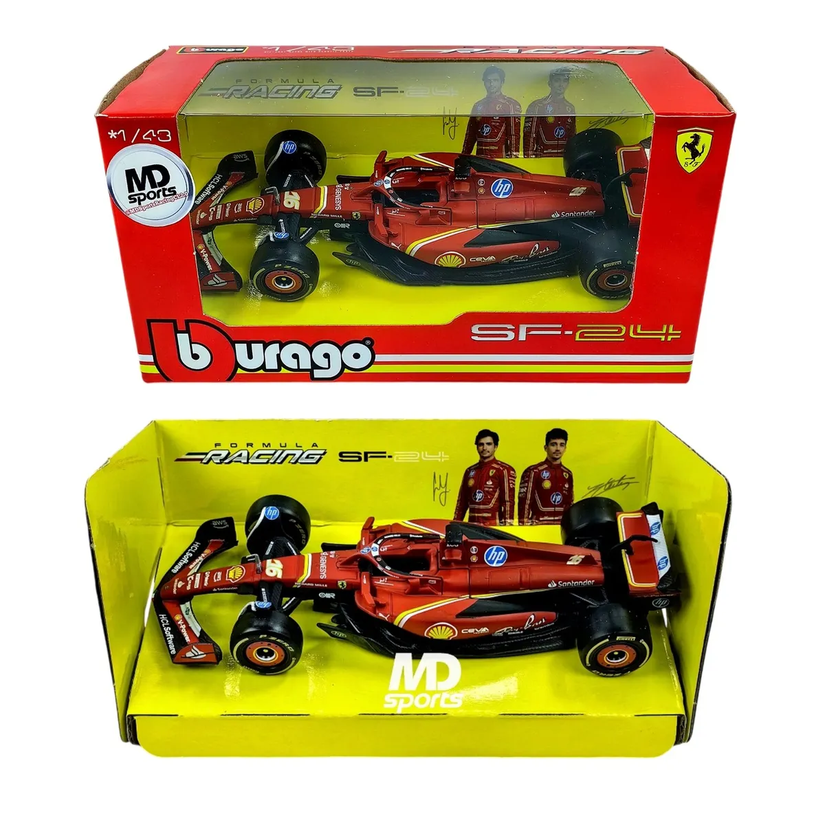 BBURAGO - Auto F1 Ferrari SF-24 2024 #16 Ch. Leclerc Caja Normal 1:43