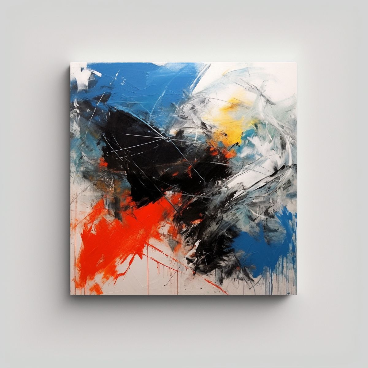 GENERICO - Pintura Abstracta Que Expresa La Elegancia Y 50x50 Cm