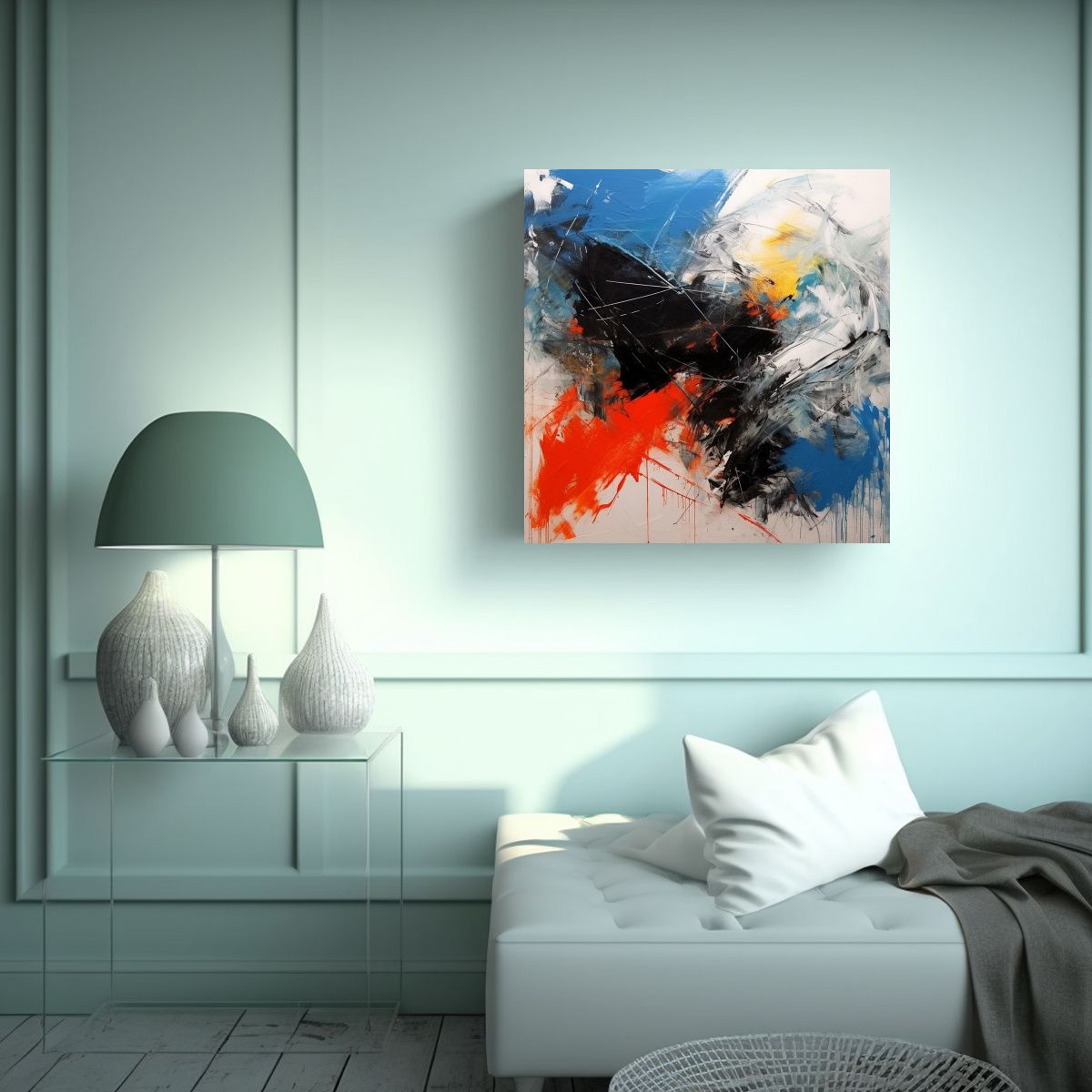 GENERICO - Pintura Abstracta Que Expresa La Elegancia Y 50x50 Cm