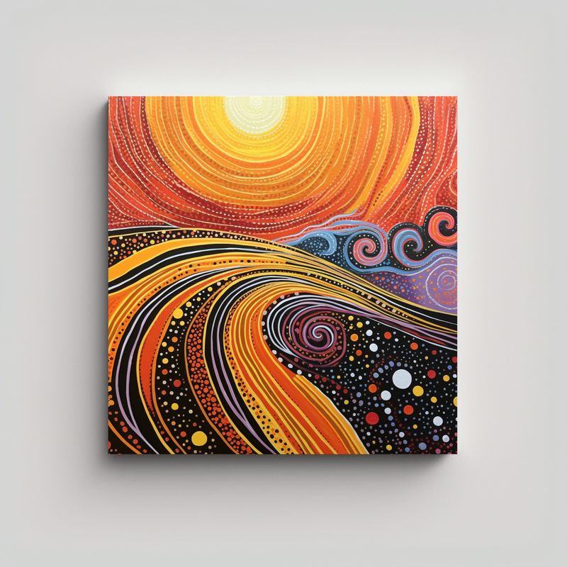 GENERICO - Pintura Mural De Equilibrio Visual En El Arte 90x90 Cm