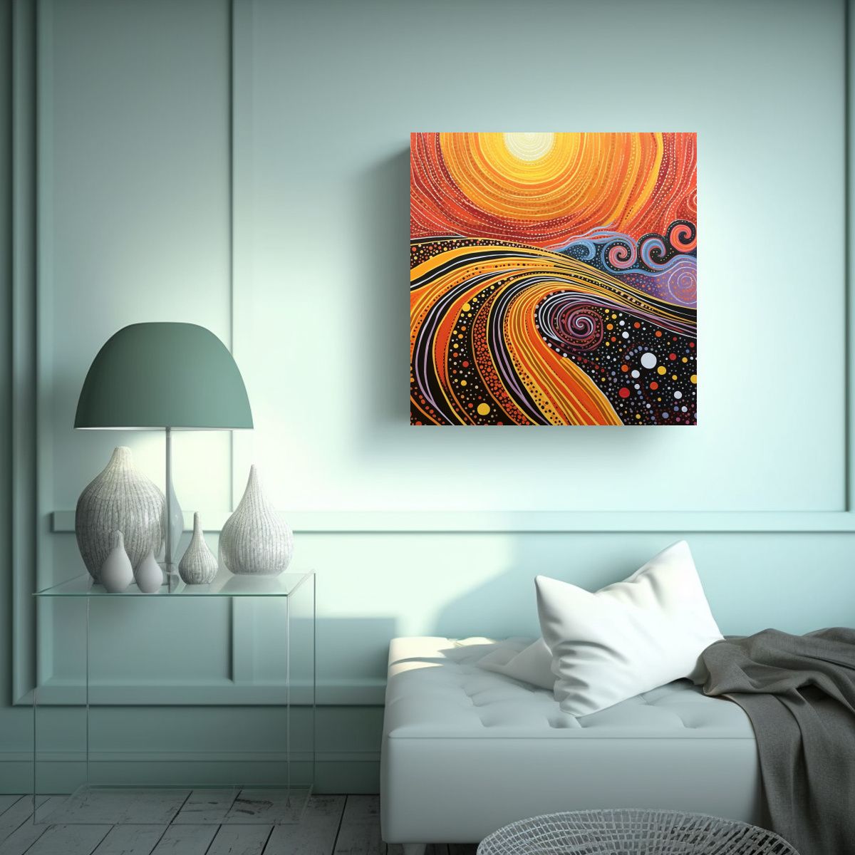 GENERICO - Pintura Mural De Equilibrio Visual En El Arte 70x70 Cm