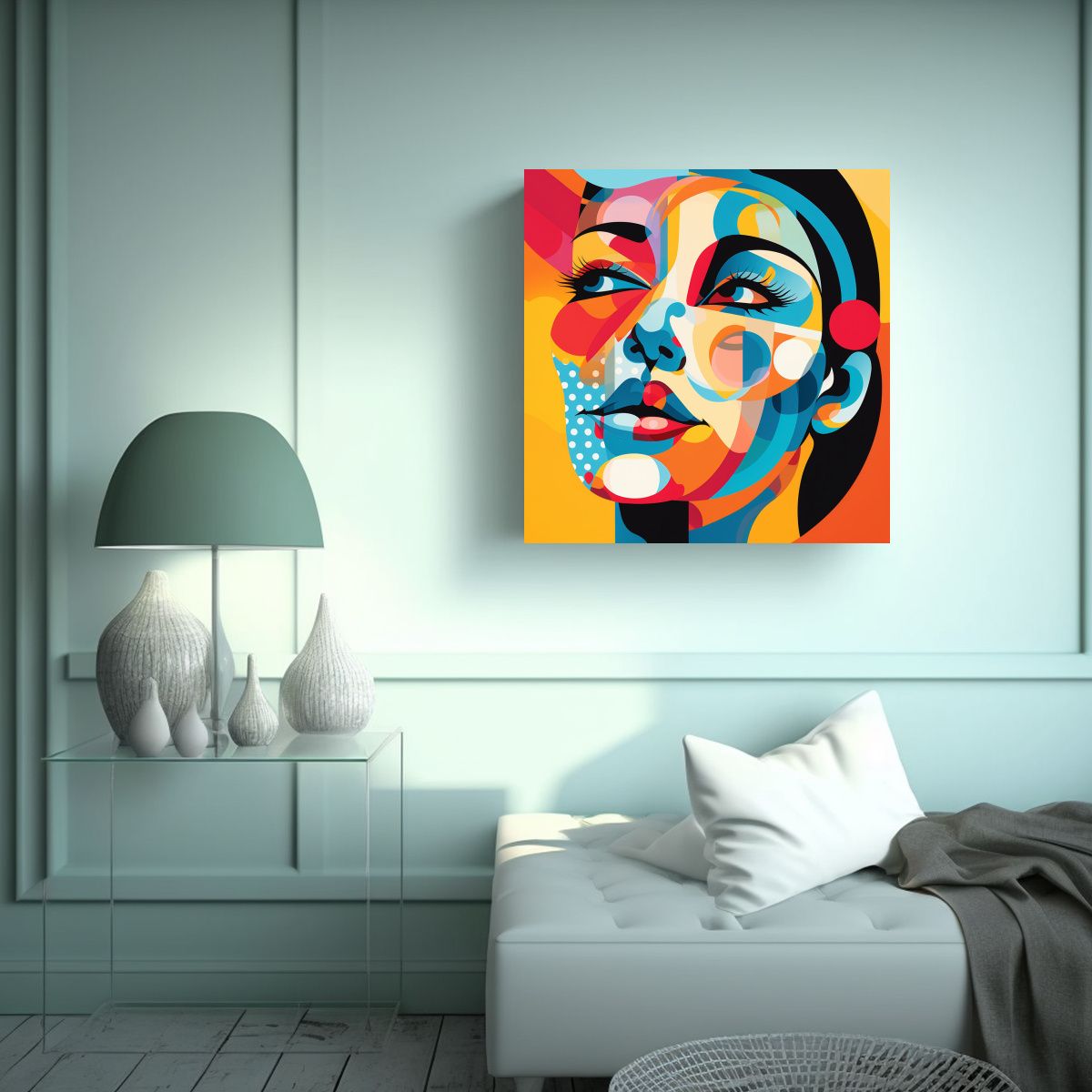 GENERICO - Lienzo Abstracto Elegancia De Cuadro De Una Cara 80x80 Cm