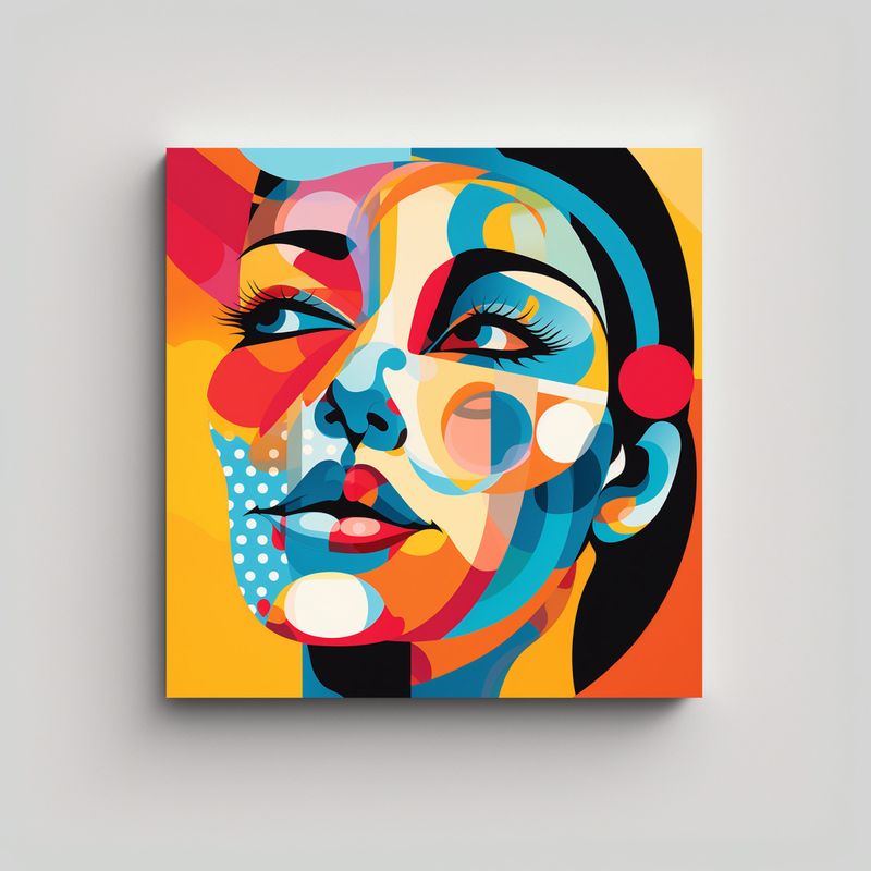 GENERICO - Lienzo Abstracto Elegancia De Cuadro De Una Cara 50x50 Cm