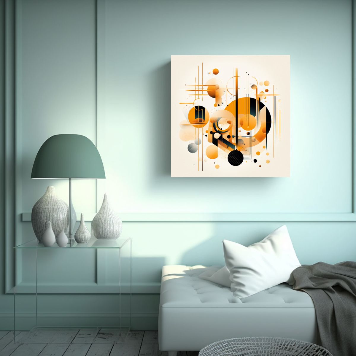 GENERICO - Cuadro Movimiento Exuberantes En Diseño Plano 60x60 Cm