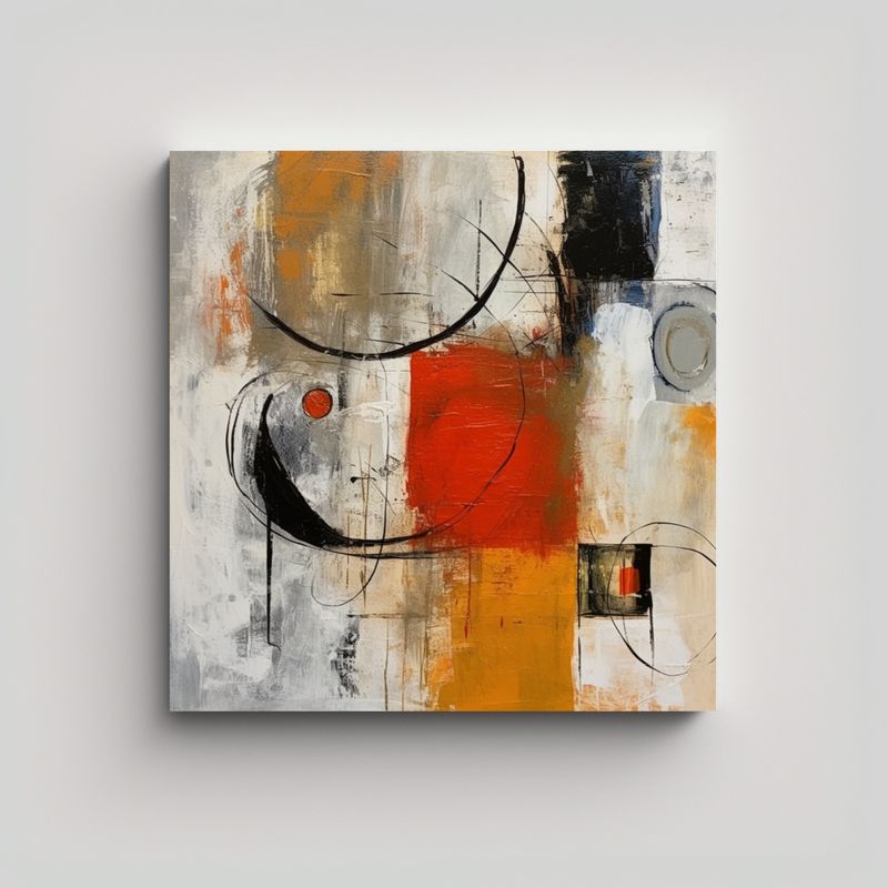 GENERICO - Cuadro Belleza Natural: Composición Abstracta 70x70 Cm